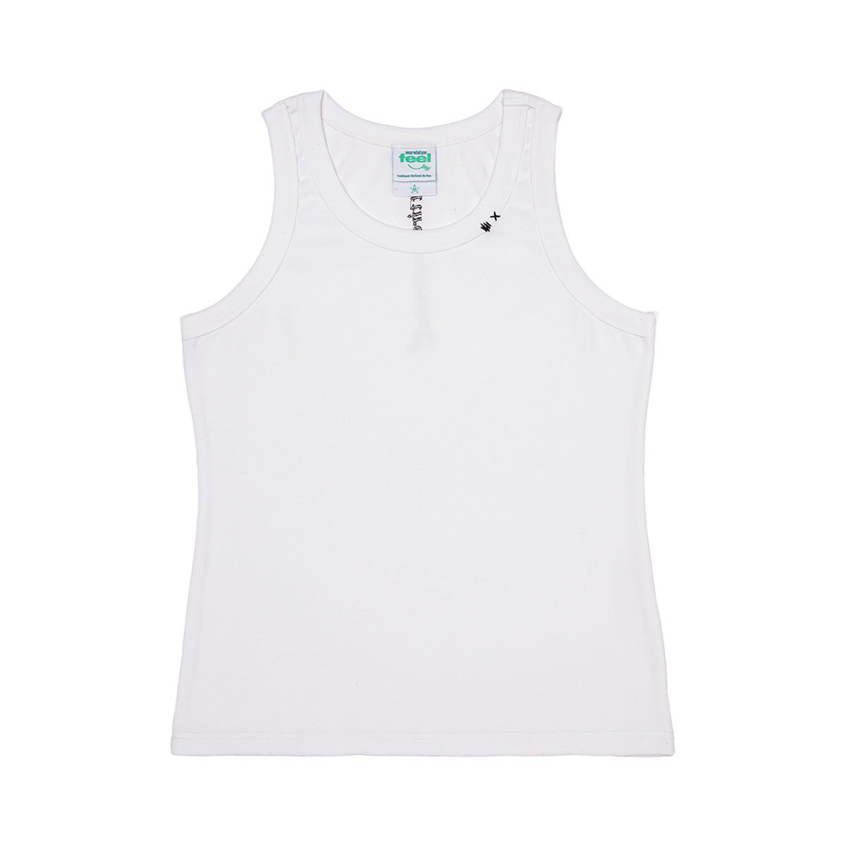 JUST TIRED NOT RUDE - SINGLET - WHITE
