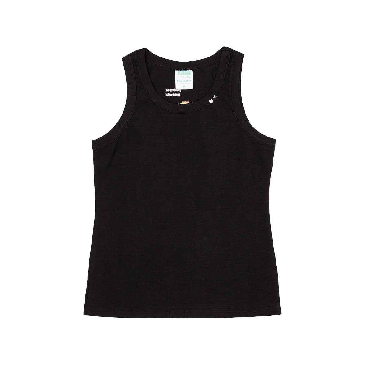JUST TIRED NOT RUDE - SINGLET - BLACK