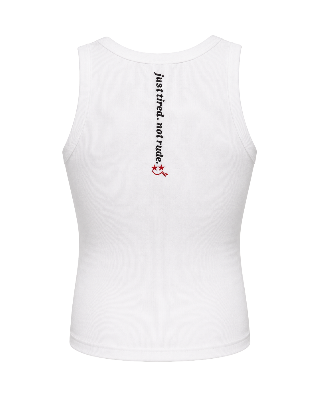 JUST TIRED NOT RUDE - SINGLET - WHITE